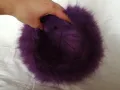 Дамска пухкава шапка в лилав цвят, снимка 5