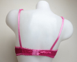 80В размер розов сатенен сутиен с оформени чашки, снимка 6