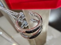 CARTIER Nail Juste un Clou Silver Diamonds Pendant Дамско Колие Пирон, снимка 4
