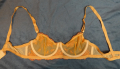 Оранжев тюлен сутиен с прозрачни чашки и бродерии 75А/В размер, снимка 7