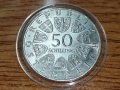 Австрия 50 шилинга 1970 СРЕБРО, снимка 2