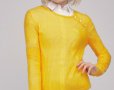 Леко и нежно пуловерче цвят слънчоглед, снимка 1