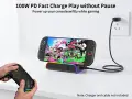 Нова ТВ докинг станция за Nintendo Switch 2 4K HDMI бързо зареждане USB 3.0 100W PD, снимка 2