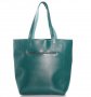 Нова голяма зелена дамска чанта естествена кожа, снимка 1