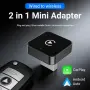 XUDA 2в1 Безжичен CarPlay, Android Auto адаптер USB донгъл Smart Mini Box Plug and Play универсален, снимка 1