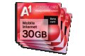 A1 Предплатен мобилен интернет 30GB сим карта / sim card, снимка 1 - Карти памет - 41547899