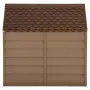 vidaXL Кучешка колиба, кафява, 71x71,5x68 см, РР, снимка 2
