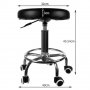 Козметична табуретка с колелца SF18 , регулиране на височина, черен цвят  Код на продукт: TS6206, снимка 3
