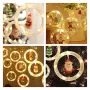 Светещи LED рингове с коледни фигурки, тип завеса 3м, 10 ринга на ток., снимка 3