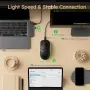 Нова черна Безжична тиха мишка RK Royal Kludge MO1 6 бутона Bluetooth 2.4GHz USB-C, снимка 4