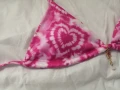 Нов комплект розов дамски бански от две части с принт сърчица р-р XS, S, M, L , снимка 16