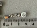 Руски сребърен ажурен комплект обеци и медальон , снимка 7