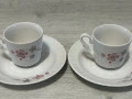 Старинен нежен сервиз за кафе 6 чаши и 6 чинии , снимка 3