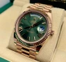 Rolex Day Date President Gold Green Roman Dial , снимка 3