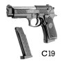 Еърсофт: Метален пистолет C.19 AIRSOFT, снимка 1 - Други - 41394451
