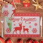 Нови 6 броя Коледни Подложки за Маса Декорация празнична трапеза Дизайн с еленчета Украса, снимка 6