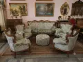 Барокова холна гарнитура комплект с маса и табуретка , снимка 1