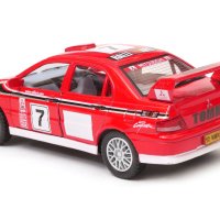 Mitsubishi Lancer Evolution VII WRC - мащаб 1:36 на KinSmart моделът е нов в кутия, снимка 4 - Колекции - 42687328