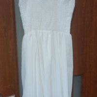Бяла рокля М/L размер, снимка 2 - Рокли - 40568199