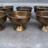 Шест бронзови чашки лот, снимка 2 - Декорация за дома - 36378736