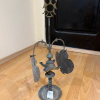 Стара маслена лампа, снимка 2 - Антикварни и старинни предмети - 41242834