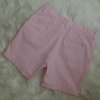 Памучни къси панталонки в много ситно розово-бяло райе, снимка 4 - Къси панталони и бермуди - 41686324