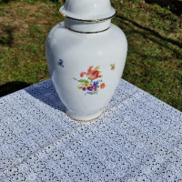 Красива ваза тип урна с флорални мотиви , снимка 8 - Вази - 44640586