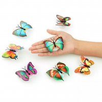 5 броя 3D LED Светещи пеперуди декорация, снимка 6 - Други - 35863306