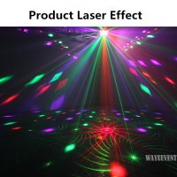 Мощна LED лазерна светкавица диско двойна пеперуда светлина мини дерби клубно парти led ефект DMX512, снимка 12 - Други - 41748943