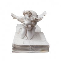 Статуетка Ahelos, Ангел, Бял, 12х7х6 см, снимка 2 - Подаръци за кръщене - 34735410