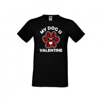 Мъжка тениска Свети Валентин My Dog Is My Valentine 1, снимка 4 - Тениски - 35715864