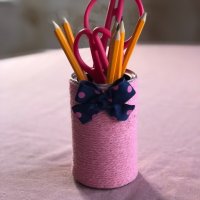 Розов моливник - изцяло ръчна изработка , снимка 5 - Ученически пособия, канцеларски материали - 33874540