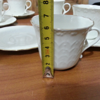 Стар български костен порцелан чаши за кафе , снимка 4 - Антикварни и старинни предмети - 36212529