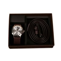 Мъжки Подаръчен комплект Колан с часовник, снимка 3 - Подаръци за мъже - 44328193
