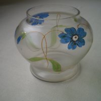 19 ти век стъклена ваза с имайл  , снимка 2 - Други ценни предмети - 41819072