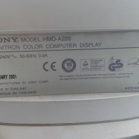 монитор Sony Trinitron HMD-A220, снимка 7 - Монитори - 40293191