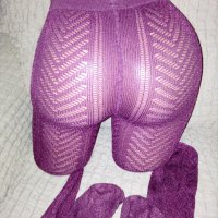Нов чорапогащник -фигурален в наситен лилав цвят с % ,памук, снимка 4 - Други - 35850451