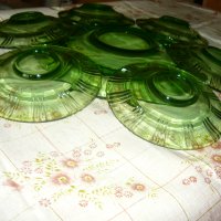 Сервиз тортени чинии в зелено - само 23 лв., снимка 7 - Чинии - 40842940