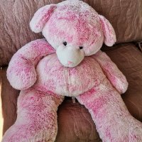 Голям плюшен розов мечок , снимка 6 - Плюшени играчки - 41802260