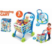 Детска пазарска количка с продукти Синя, снимка 1 - Други - 38259713