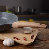 Тиган с незалепващо покритие ZUOFENG Non-Stick Frying Pan Coated 28 cm,Нов, снимка 4 - Съдове за готвене - 42518698