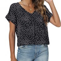 Нова Ежедневна тениска Дамска блуза с къс ръкав Топ мода дрехи, снимка 4 - Тениски - 39937711