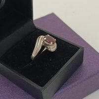 Красив сребърен пръстен с естествен камък #ДЮ, снимка 4 - Пръстени - 44327126