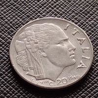 Две монети 50/20 цента 1941/1940г. Италия за колекция - 26381, снимка 6 - Нумизматика и бонистика - 36044979