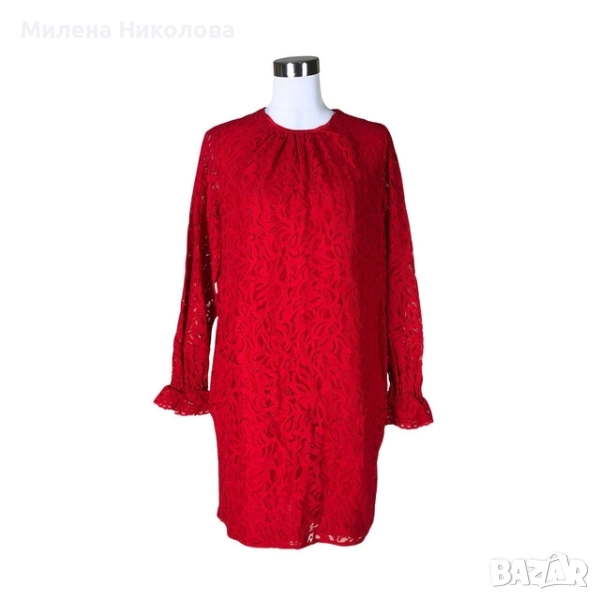 Червена рокля дантела, снимка 1
