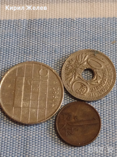 Три монети 10 сантима 1931г. / Две монети Недерландия за КОЛЕКЦИЯ ДЕКОРАЦИЯ 31758, снимка 1
