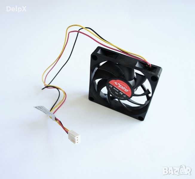 Вентилатор аксиален с лагер 12V 3P 0,27A 70х70х15mm, снимка 1