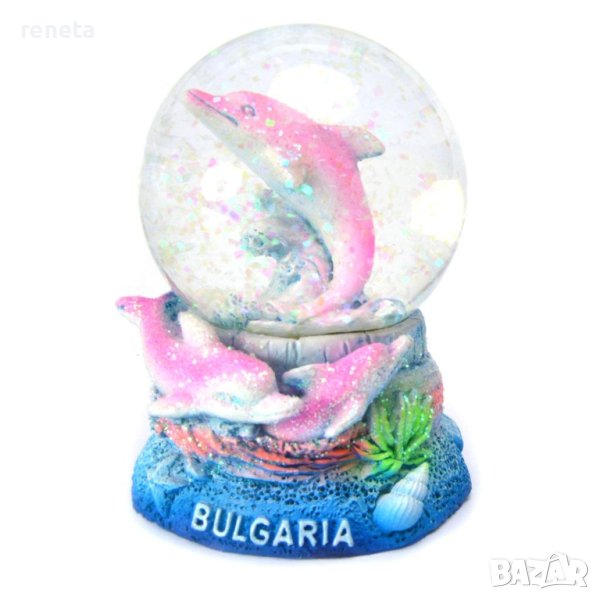 Преспапие Ahelos, Делфин, Керамика/стъкло, 5 см., снимка 1