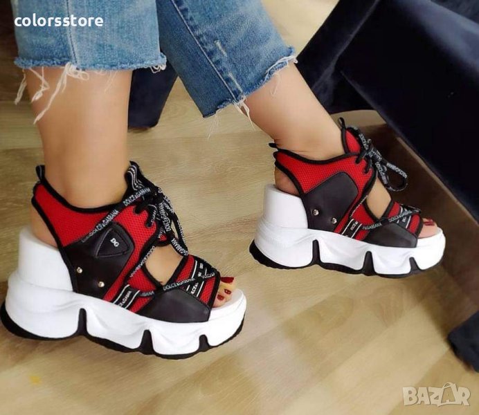 Червени сандали на платформа  Dolce&Gabbana код Br132R , снимка 1
