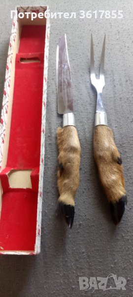 Комплект нож и вилица за месо от неръждаема стомана INOX, снимка 1